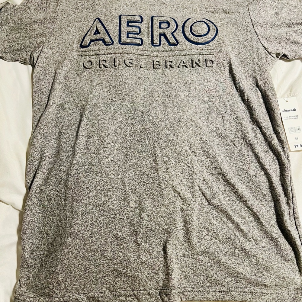 Men's Grey T-Shirt Aeropostale